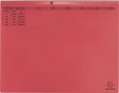 Obrázok produktu pre Exacompta 370303B 25 Exacompta Hängehefter Exaflex Karton rot 2 x Amtsheftung