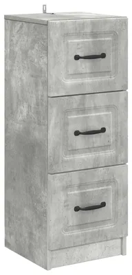 Image de Armoire à tiroirs Gris béton 33 x 34,5 x 87 cm