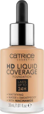 Produktbild von CATRICE HD Liquid Coverage, Tropfflasche, Flüssigkeit, Jeder Hauttyp, Mattierend, Glättend, Mittel, Medium Beige