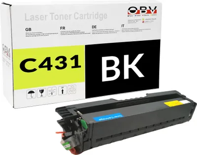 A product shot of a laser toner cartridge box and the cartridge itself.