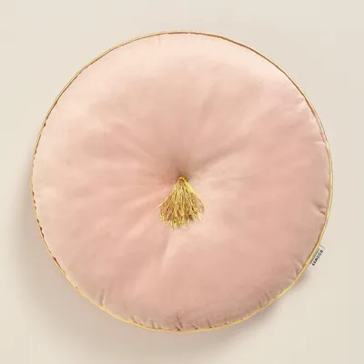 Immagine prodotto di Cuscino decorativo rotondo in peluche, diametro 45 cm, ideale per il soggiorno