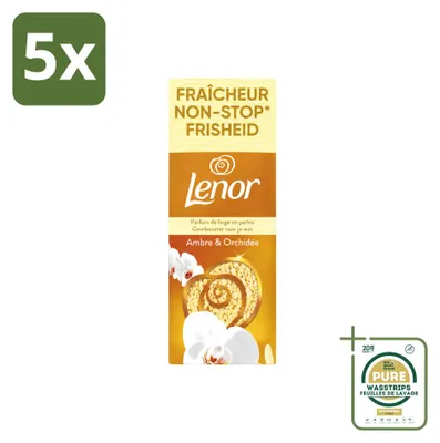 Productafbeelding van 5 x Lenor Geurparels Gouden Orchidee - 570 g - Verpakking met 5 stuks