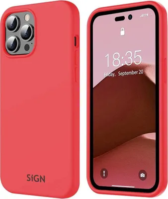 Obrázek produktu pro Tekuté silikonové pouzdro pro iPhone 14 Pro Max - Melounová červená