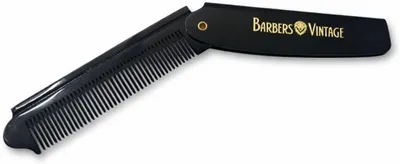 Immagine prodotto di Spazzola pettine in acetato di cellulosa, nera, realizzata a mano, per la cura di capelli e barba