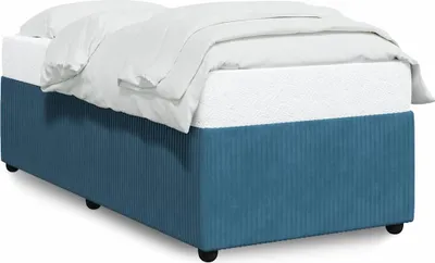 Produktbild von vidaXL Bettgestell Blau 90x190 cm Samt
