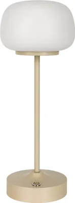 Produktbild von Näve Leuchten LED Tischleuchte PINA mit LED Platine dimmbar LED Tischleuchte PINA mit LED Platine dimmbar Tischleuchten - LED Akku-/Tischleuchte "PINA" H: 30cm beige, Tischlampe im Scandi Style, aus Metall und Glas in beige, 30 cm hoch, Ø 10,5 cm, inkl. LED – dimmbar – Akkubetrieb – Akku- und Netzbetrieb – Berührungssensor – USB Typ C