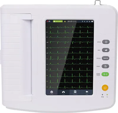 Produktbild von ECG1212G Digitales 12-Kanal-EKG-Gerät mit 12 Leitungen Elektrokardiograph Touchscreen Automatische Analyse-Software