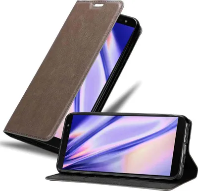 Obrázek produktu pro Cadorabo Case for Samsung Galaxy J6 2018 Protective Case in Brown Pouzdro na mobilní telefon s magnetickým zavíráním