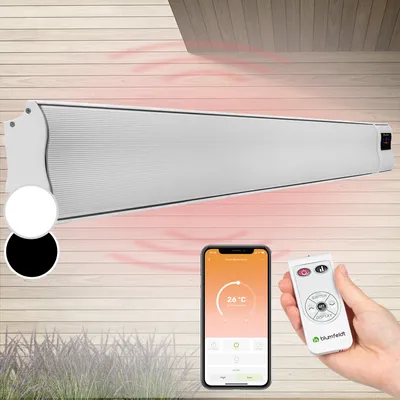 Produktbild von Klarstein Heizstrahler, Elektrische HeizungTerrasse & Garten, Infrarotstrahler mit WiFi App-Steuerung, Timer, LED-Anzeige, IP44 Infrarot Heizstrahler, CO2-Freie, Energieeffiziente Heizung, 3000W