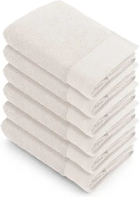 Immagine prodotto di Set di 6 asciugamani da bagno Unyqoos® Walra, in cotone morbido, 50 x 100 cm, 100% cotone, 550 g/m², extra morbidi, con occhiello per appendere – colore grigio pietra