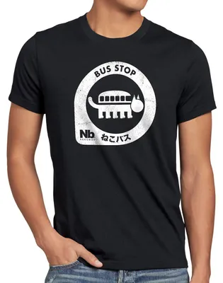 Produktbild von style3 Nekobus Herren T-Shirt stop neko nachbar tonari no