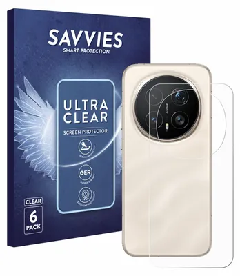 Produktbild von 6x Für Honor Magic 8 Pro (Rückseite) Schutzfolie Savvies Displayschutz Display Schutz Folie Klar Transparent