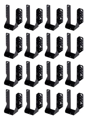 Image de Alberts 825003 Sabot de poutre - typeA - noir - plastifié - 76 x 152 mm, set de 16 pièces