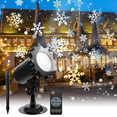 Produktbild von Weihnachtsprojektor für den Außenbereich – LED-Weihnachtsprojektorlampe – Wasserdichter IP65-Schneeflockenprojektor