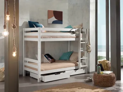Image de Lit mezzanine Vipack Pino hauteur 160 cm incl. 2 tiroirs
