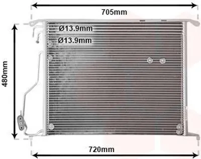 Immagine prodotto di VAN WEZEL 30005280 Condensatore climatizzatore Condensatore climatizzatore adatto per MERCEDES-BENZ Classe S Berlina (W220)