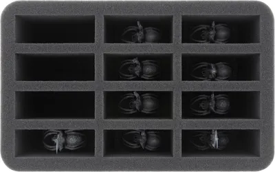 Produktbild von Schaumstoffeinlage mit 12 Fächern für Gloomspite Gitz Miniaturen