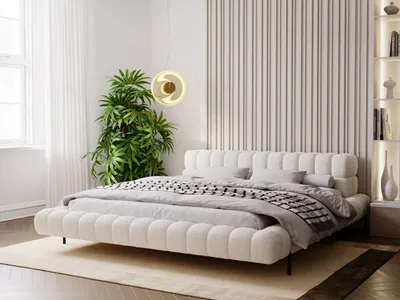 Produktbild von GrainGold Polsterbett Imagine 160x200 cm - Bett 160x200, Polsterbett mit Lattenrost -Beige (Anthology 01)