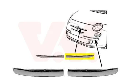 Produktbild von VAN WEZEL 1604583 Stoßstangen-Abdeckung Vorne Links für FIAT 500 (312) 500 C (312)