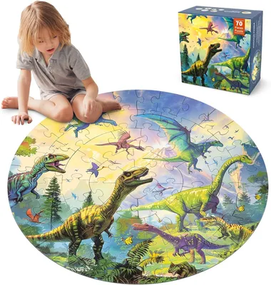 Image de Puzzle dinosaure, 100 pièces, jeu éducatif pour enfants