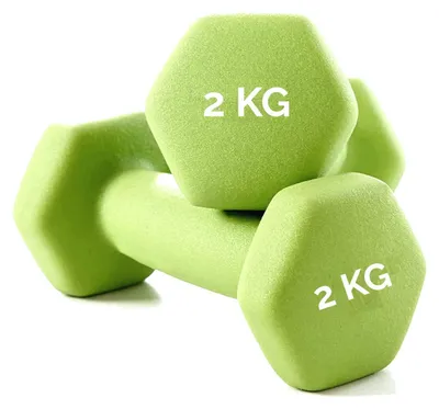 Image de Haltères en néoprène, 2 x 2 kg, pour entraînement de la force