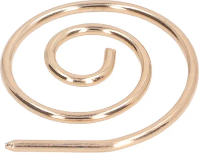 Image de Aiguilles à tricoter circulaires en spirale, acier inoxydable, pointe lisse, outil artisanal pour tricoteurs, or, 1 pièce