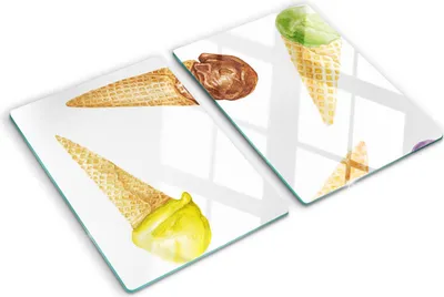 Obrázek produktu pro Kryt varné desky – Kryt na indukční desku – Ochranná skleněná deska – 2x40x52 cm– Skleněné ochranné desky na sporák –Tvrzené sklo –Led