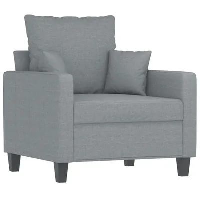 Zdjęcie produktu dla vidaXL Fotel jasnoszary 60 cm tkanina