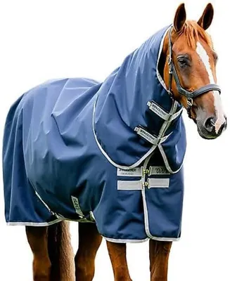Productafbeelding van Paardendeken - Paardenkleed - Bescherming Paard - Waterdicht Ademend - 155 cm - Blauw