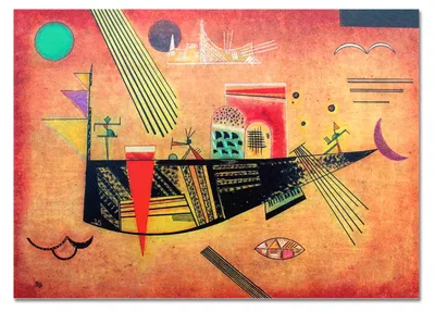 Immagine prodotto di Giallobus - Capriccioso - Vassily Kandinsky - 100L x 70l cm - Quadro - Vetro acrilico