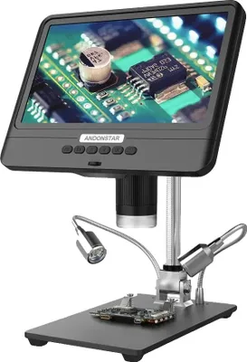 Obrázek produktu pro Digitální mikroskop, 85palcový LCD displej, zvětšení 5X-1200X, s baterií