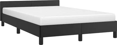 Produktbild von vidaXL Bettgestell mit Kopfteil ohne Matratze Schwarz 120x200 cm