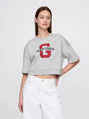 Produktbild von GAP VintageSoft Americana Oversize Crop Sweatshirt XXS