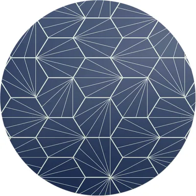 Produktbild von Geometrisches Muster – Bodenschutzmatte – Stuhlunterlage – Bürostuhlmatte – Rutschfeste Bodenmatte – Schutzmatte für Hartboden – fi 100 cm