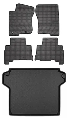 Obrázek produktu pro Gumové autokoberce SolidPRO + vana kufru pro: Toyota Land Cruiser J150 2009- 5dveřová verze 5 ks
