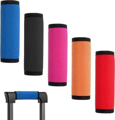 Image de Housses pour poignées de valises - Néoprène - Lot de 5 - 5 couleurs