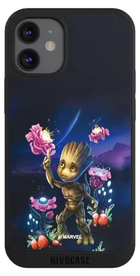 Produktbild von NIVOCASE Handyhülle für Apple iPhone 12 mini  Hülle NIVOpure Case Schwarz Marvel Guardians Of The Galaxy Baby Groot