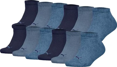 Produktbild von PUMA Kinder Sneakersocken, 12er Pack - Plain Sneaker 12P, Logo, einfarbig Denim Blau 31-34