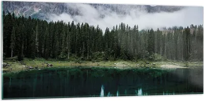 Produktbild von Bilder auf glas - Einteilig - Landschaft Berge Wolken - 120x50cm - Glasbilder - Wandbilder - Bilder - zum Aufhängen bereit - Wanddekoration aus Glas - Glas Bilder - Wandbild auf Glas - GAB120x50-4671