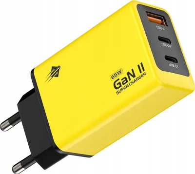Immagine prodotto di Caricabatterie rapido da rete 65 W GaN II 3,25 A 20 V QC4.0+5.0 PD3.0 USB C USB A