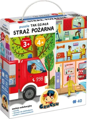 Zdjęcie produktu dla CzuCzu Puzzle Straż Pożarna - Odkryj bezpieczeństwo i przygodę w 40 elementach!