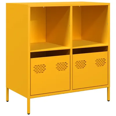 Zdjęcie produktu dla Szafka, musztardowa, 68x39x73,5 cm, stal walcowana na zimno