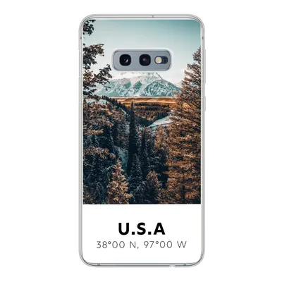 Produktbild von MuchoWow® Handyhülle Schutzhülle Hülle für Samsung Galaxy S10e Amerika - Berge - Bäume Silikon Softcase Handy Hülle - Handy