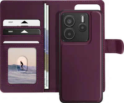 Image de Mayaxess, housse pour Xiaomi Redmi Note 14 5G avec coque détachable, violet