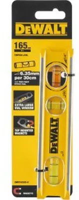 Flaches Torpedoniveau 165 mm DEWALT DWHT42525-0 mit 3 Magneten