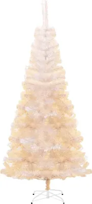 Obrázok produktu pre vidaXL Umelý vianočný stromček Iridescent Lace White 240 cm PVC