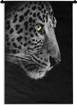 Produktbild von MuchoWow® Wandteppich Wandbehang Leopard - Fell - Tier 60x90 cm Tapisserie Dekoration Wandtuch - Foto-Teppich - Abwaschbar