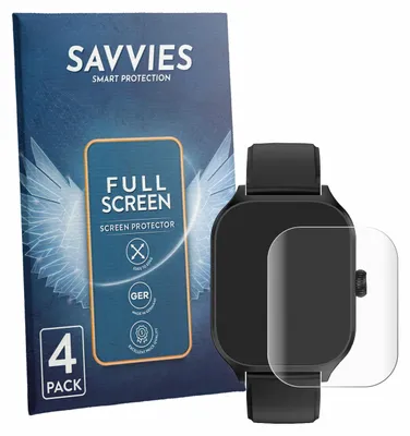 Produktbild von 4x Savvies Fullscreen Schutzfolie für Clleylise B0GCKCJG5S Displayschutz Folie Fullcover Klar Transparent