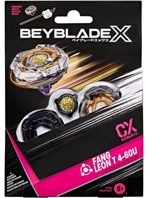 Image de Toupie beyblade x fang leon t 4-60u cx - type equilibre - pack toupie et lanceur - hasbro g2748