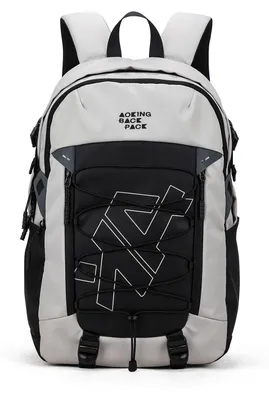 Produktbild von Aoking Uni Rucksack, schwarz-grau, zweifarbig, mit Reißverschlussfächern und multifunktionalen Fächern